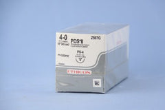 J & J Healthcare Systems Suture with Needle PDS™ II Absorbable Uncoated Clear Suture Monofilament Polydioxanone Size 4 - 0 18 Inch Suture 1-Needle 16 mm Length 1/2 Circle Reverse Cutting Needle