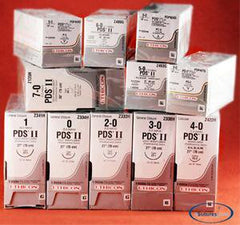 Suture with Needle PDS II Absorbable Uncoated Clear Suture Monofilament Polydioxanone Size 3 - 0 18 Inch Suture 1-Needle 24 mm Length 3/8 Circle Precision Point - Reverse Cutting Needle