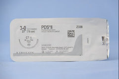 Suture with Needle PDS II Absorbable Uncoated Violet Suture Monofilament Polydioxanone Size 3 - 0 27 Inch Suture 1-Needle 36 mm Length 1/2 Circle Taper Point Needle