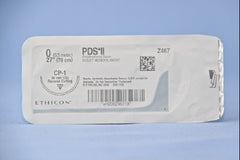 Suture with Needle PDS II Absorbable Uncoated Violet Suture Monofilament Polydioxanone Size 0 27 Inch Suture 1-Needle 36 mm Length 1/2 Circle Reverse Cutting Needle