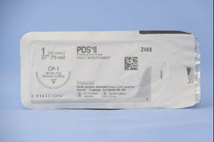 Suture with Needle PDS II Absorbable Uncoated Violet Suture Monofilament Polydioxanone Size 1 27 Inch Suture 1-Needle 36 mm Length 1/2 Circle Reverse Cutting Needle