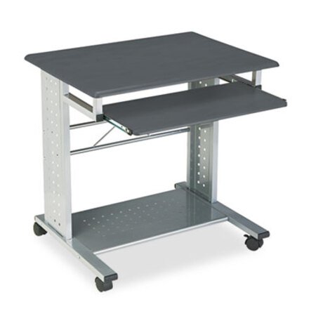 Safco® Empire Mobile PC Cart, 29.75" x 23.5" x 29.75", Anthracite/Silver