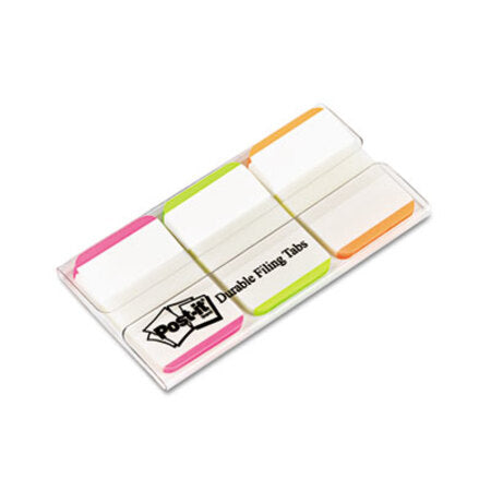 Post-it® Tabs 1" Tabs, 1/5-Cut Tabs, Lined, Assorted Brights, 1" Wide, 66/Pack