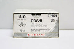 Suture with Needle PDS II Absorbable Uncoated Violet Suture Monofilament Polydioxanone Size 4 - 0 27 Inch Suture 1-Needle 26 mm Length 1/2 Circle Taper Point Needle