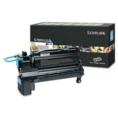 Lexmark™ C792X1CG Return Program Extra High-Yield Toner, 20,000 Page-Yield, Cyan