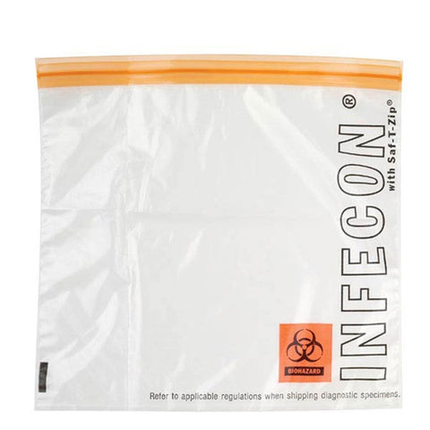 12"W x 12"H Infecon Specimen Transport Bags 12"W x 12"H ,250 / pk - Axiom Medical Supplies