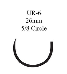 J & J Healthcare Systems Suture with Needle Coated Vicryl™ Absorbable Coated Violet Suture Braided Polyglactin 910 Size 2 - 0 27 Inch Suture 1-Needle 26 mm Length 5/8 Circle Taper Point Needle