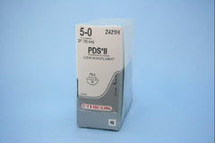 Suture with Needle PDS II Absorbable Uncoated Clear Suture Monofilament Polydioxanone Size 5 - 0 27 Inch Suture 1-Needle 19 mm Length 3/8 Circle Reverse Cutting Needle