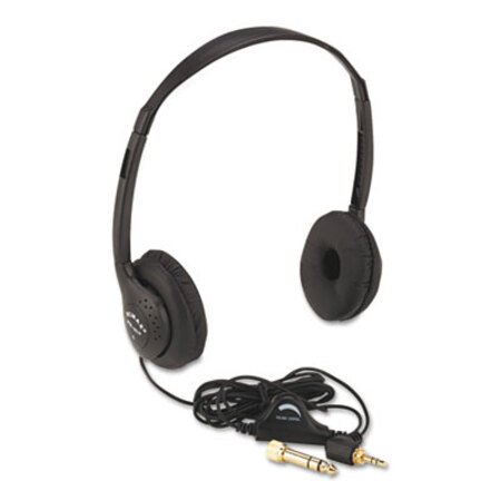 AmpliVox® Personal Multimedia Stereo Headphones with Volume Control, Black