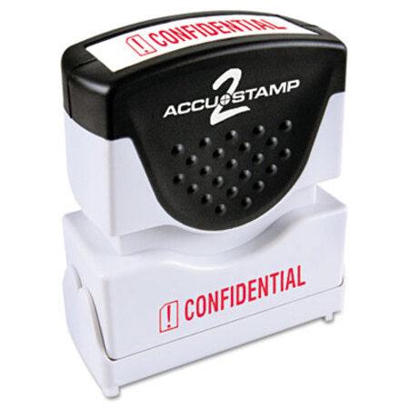 ACCUSTAMP2® Pre-Inked Shutter Stamp, Red, CONFIDENTIAL, 1 5/8 x 1/2