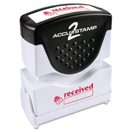 ACCUSTAMP2® Pre-Inked Shutter Stamp, Red, RECEIVED, 1 5/8 x 1/2