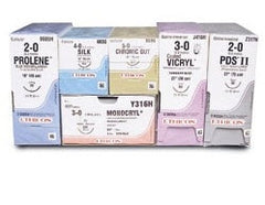 Suture with Needle Coated Vicryl Absorbable Coated Undyed Suture Braided Polyglactin 910 Size 4 - 0 27 Inch Suture 1-Needle 13 mm Length 1/2 Circle Taper Point Needle
