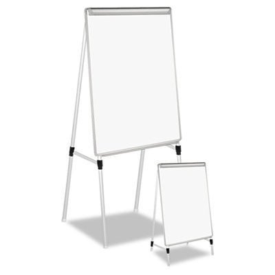 Universal® Dry Erase Easel Board, Easel Height: 42" to 67", Board: 29" x 41", White/Silver