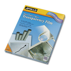 Apollo® Plain Paper B/W Transparency Film, Letter, Clear, 100/Box
