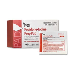 Professional Disposables PVP Prep Pad PDI® 10% Strength Povidone-Iodine Individual Packet Large NonSterile