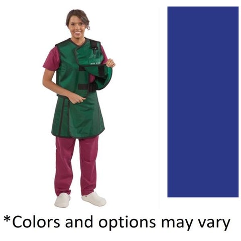 Wolf X-Ray X-Ray Apron / Vest with Thyroid Collar Royal Blue Wraparound Style Medium - M-906283-3733 - Each