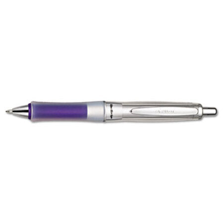 Pilot® Dr. Grip Center of Gravity Retractable Ballpoint Pen, 1mm, Black Ink, Silver/Navy Barrel