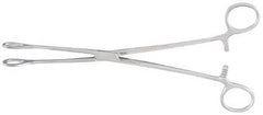 Miltex Sponge Forceps Miltex® Foerster 9-1/2 Inch Length OR Grade German Stainless Steel NonSterile Ratchet Lock Finger Ring Handle Straight Serrated Tip - M-134402-2685 - Each