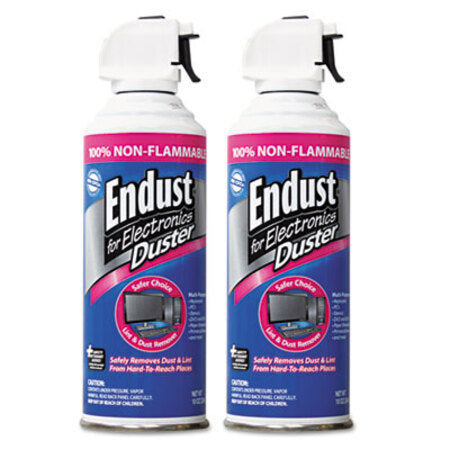 Endust® Non-Flammable Duster with Bitterant, 10 oz, 2 Cans/Pack