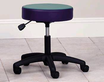 Clinton Industries Exam Stool Style Line Series Backless Pneumatic Height Adjustment 5 Casters Emerald Green