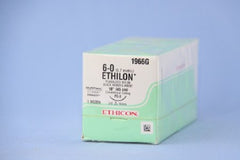 Suture with Needle Ethilon Nonabsorbable Uncoated Black Suture Monofilament Nylon Size 6 - 0 18 Inch Suture 1-Needle 16 mm Length 3/8 Circle Precision Cosmetic - Conventional Cutting PRIME Needle