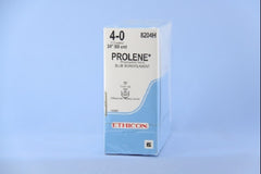 Suture with Needle Prolene Nonabsorbable Uncoated Blue Suture Monofilament Polypropylene Suture Size 4 - 0 24 Inch Suture Double-Armed 13 mm Length 1/2 Circle Taper Point Needle