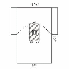 O&M Halyard Inc Abdominal Drape Laparotomy Drape 104 W X 76 W X 120 L Inch Sterile