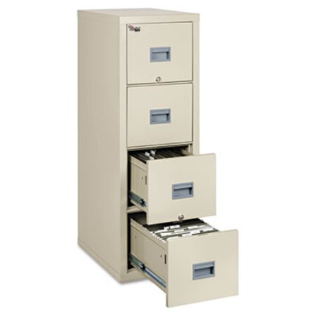 FireKing® Patriot Insulated Four-Drawer Fire File, 17.75w x 25d x 52.75h, Parchment