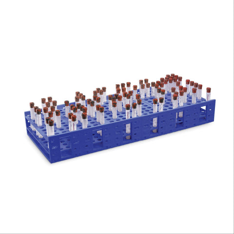 13mm-16mm Double Monster Racks 13-16mm • Holdes 240 tubes • 10.5"W x 26.5"L x 3.5"H ,1 Each - Axiom Medical Supplies