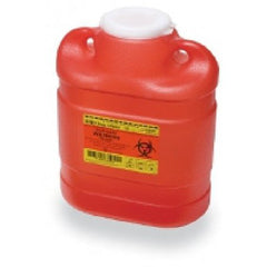 Becton Dickinson Sharps Container BD™ 11-1/2 H X 9-2/5 W X 5-3/10 D Inch 6.9 Quart Red Base / Translucent Lid Vertical Entry Hinged Snap On Lid - M-140599-1656 - Case of 12