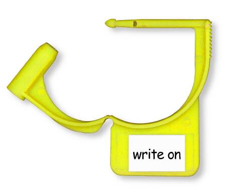 Aspen Surgical Products Tamper Evident Locking Tag Colortrack™ Snap-Lock Yellow Plastic - M-496254-4318 - Pack of 100