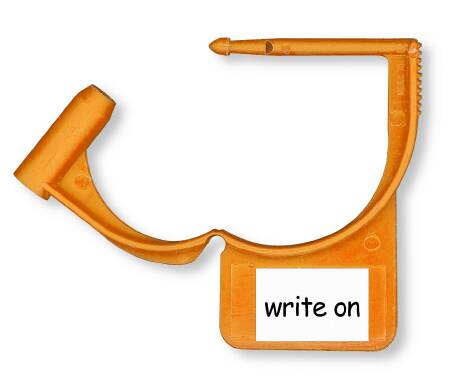 Aspen Surgical Products Tamper Evident Locking Tag Colortrack™ Snap-Lock Orange Plastic - M-496261-2113 - Pack of 100