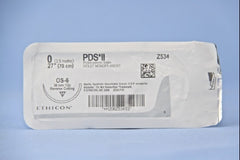 Suture with Needle PDS II Absorbable Uncoated Violet Suture Monofilament Polydioxanone Size 0 27 Inch Suture 1-Needle 36.4 mm Length 1/2 Circle Reverse Cutting Needle