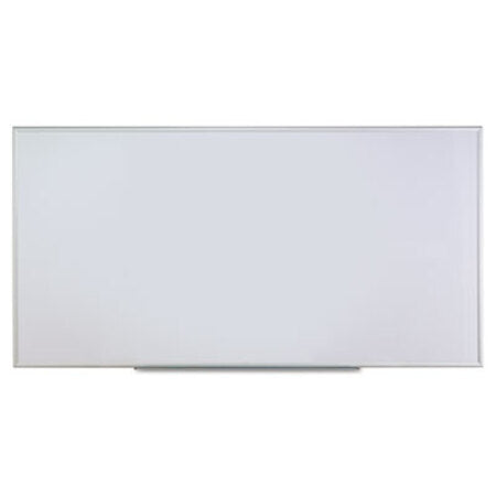 Universal® Dry Erase Board, Melamine, 96 x 48, Satin-Finished Aluminum Frame