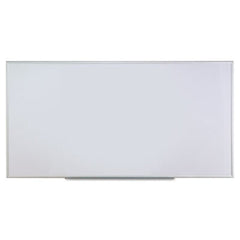 Universal® Dry Erase Board, Melamine, 96 x 48, Satin-Finished Aluminum Frame