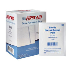 Dukal Non-Adherent Dressing American White Cross First Aid® Cotton 3 X 4 Inch Sterile