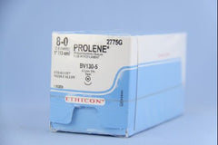 Suture with Needle Prolene Nonabsorbable Uncoated Blue Suture Monofilament Polypropylene Suture Size 8 - 0 5 Inch Suture 1-Needle 6.5 mm Length 3/8 Circle Taper Point Needle
