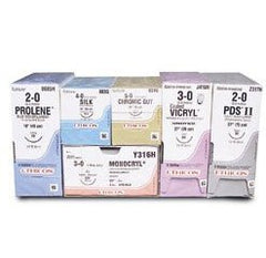 Suture with Needle PDS II Absorbable Uncoated Clear Suture Monofilament Polydioxanone Size 4 - 0 18 Inch Suture 1-Needle 8 mm Length 1/2 Circle Precision Point - Reverse Cutting Needle