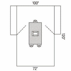 O&M Halyard Inc Abdominal Drape Transverse Laparotomy Drape 100 W X 72 W X 120 L Inch Sterile