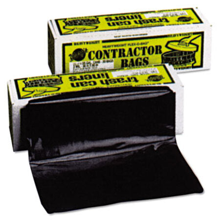 s® Heavyweight Contractor Bags, 55 gal, 3 mil, 35" x 56", Black