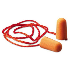 3M™ Foam Single-Use Earplugs, Corded, 29NRR, Orange, 100 Pairs