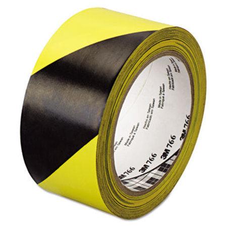 3M™ 766 Hazard Warning Tape, Black/Yellow, 2" x 36yds