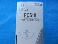Suture with Needle PDS II Absorbable Uncoated Violet Suture Monofilament Polydioxanone Size 0 27 Inch Suture 1-Needle 40 mm Length 1/2 Circle Taper Point Needle