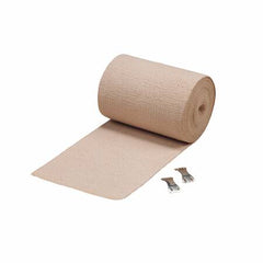 DeRoyal Elastic Bandage 6 Inch X 10 Yard Standard Compression Clip Detached Closure Tan NonSterile