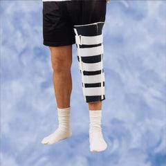 DeRoyal Knee Immobilizer DeRoyal® One Size Fits Most Hook and Loop Closure 12 to 24 Inch Circumference 24 Inch Length Left or Right Knee