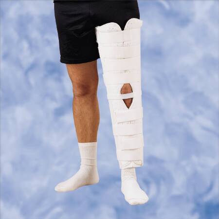 DeRoyal Knee Immobilizer DeRoyal® One Size Fits Most Hook and Loop Closure 26 Inch Length Left or Right Knee