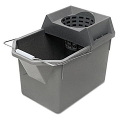 Rubbermaid® Commercial Pail/Strainer Combination, 15qt, Steel Gray