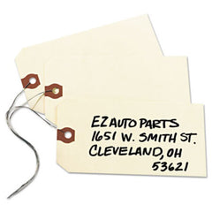 Avery® Double Wired Shipping Tags, 11.5 pt. Stock, 5.25 x 2.63, Manila, 1,000/Box