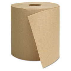 GEN Hardwound Towels, Brown, 1-Ply, Brown, 800ft, 6 Rolls/Carton