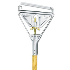 Boardwalk® Quick Change Metal Head Wooden Mop Handle, Junior, 7/8 dia x 54, Natural
